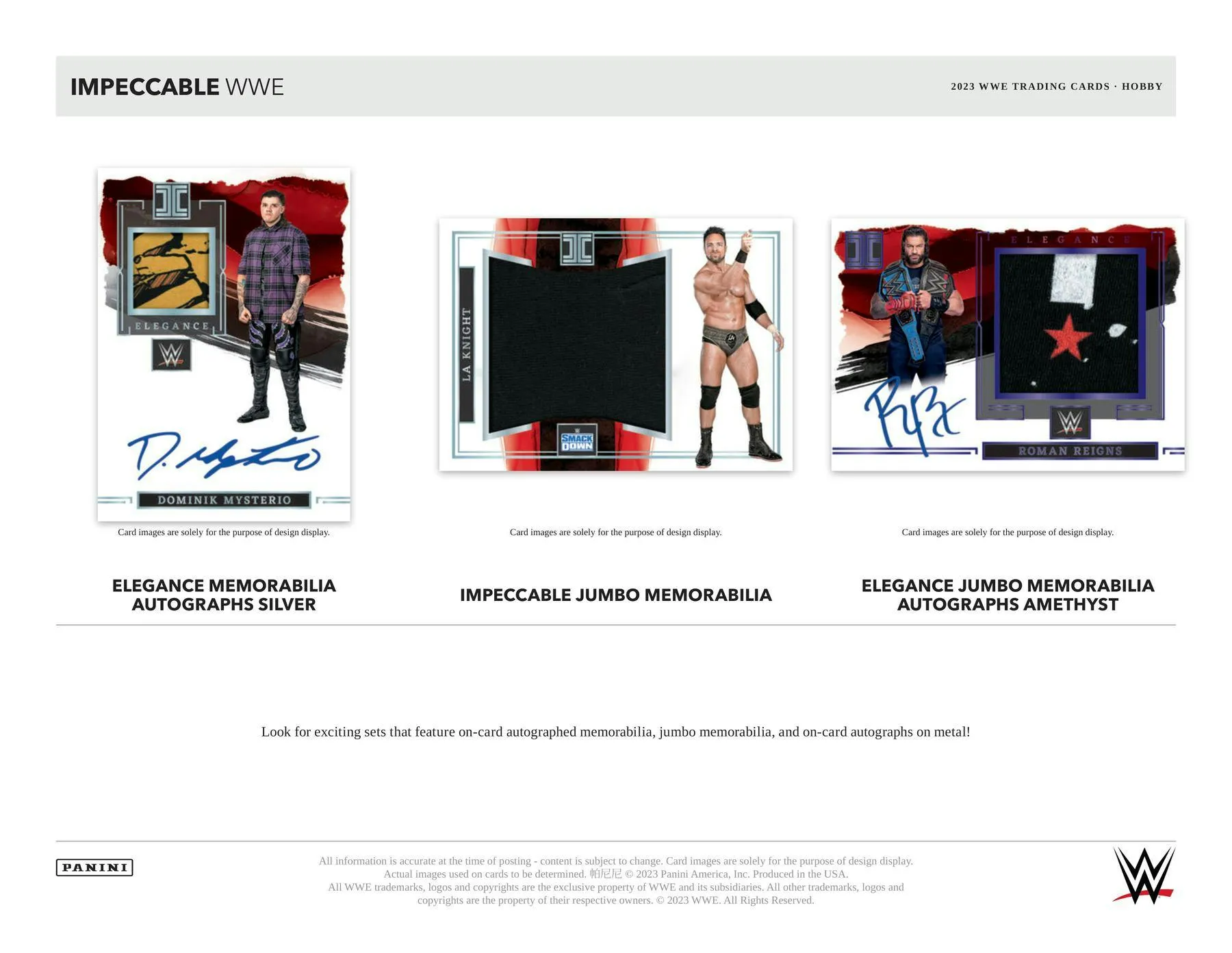 2023 Panini Impeccable WWE Wrestling Hobby Box