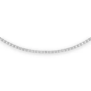 9ct White Gold 1mm Box Chain