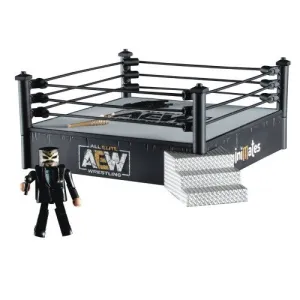 AEW Minimates Deluxe Wrestling Ring Playset with Excalibur