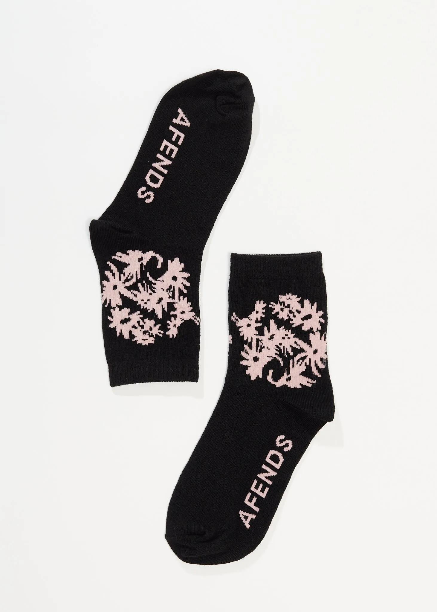 AFENDS Unisex Vise - Crew Socks - Black