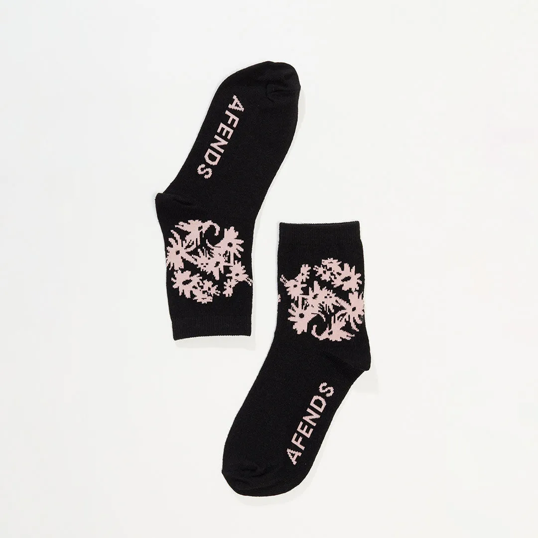 AFENDS Unisex Vise - Crew Socks - Black