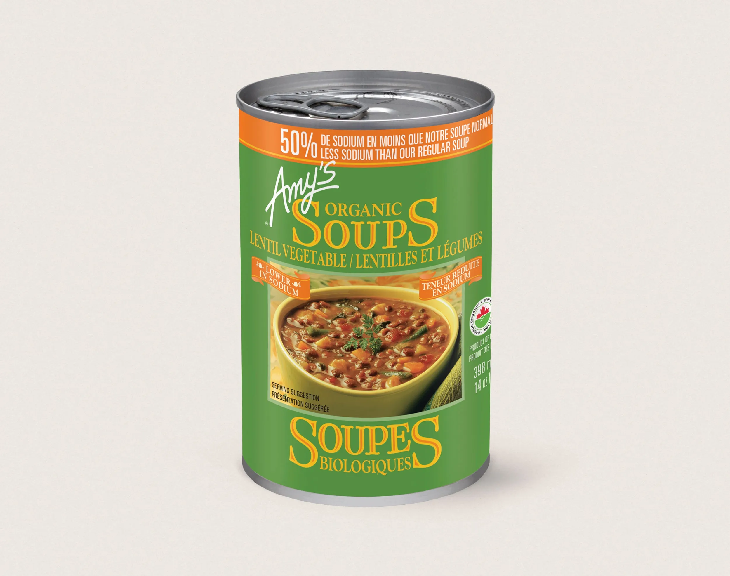 Amy's Kitchen Low Sodium Lentil Vegetable Soup (398ml)