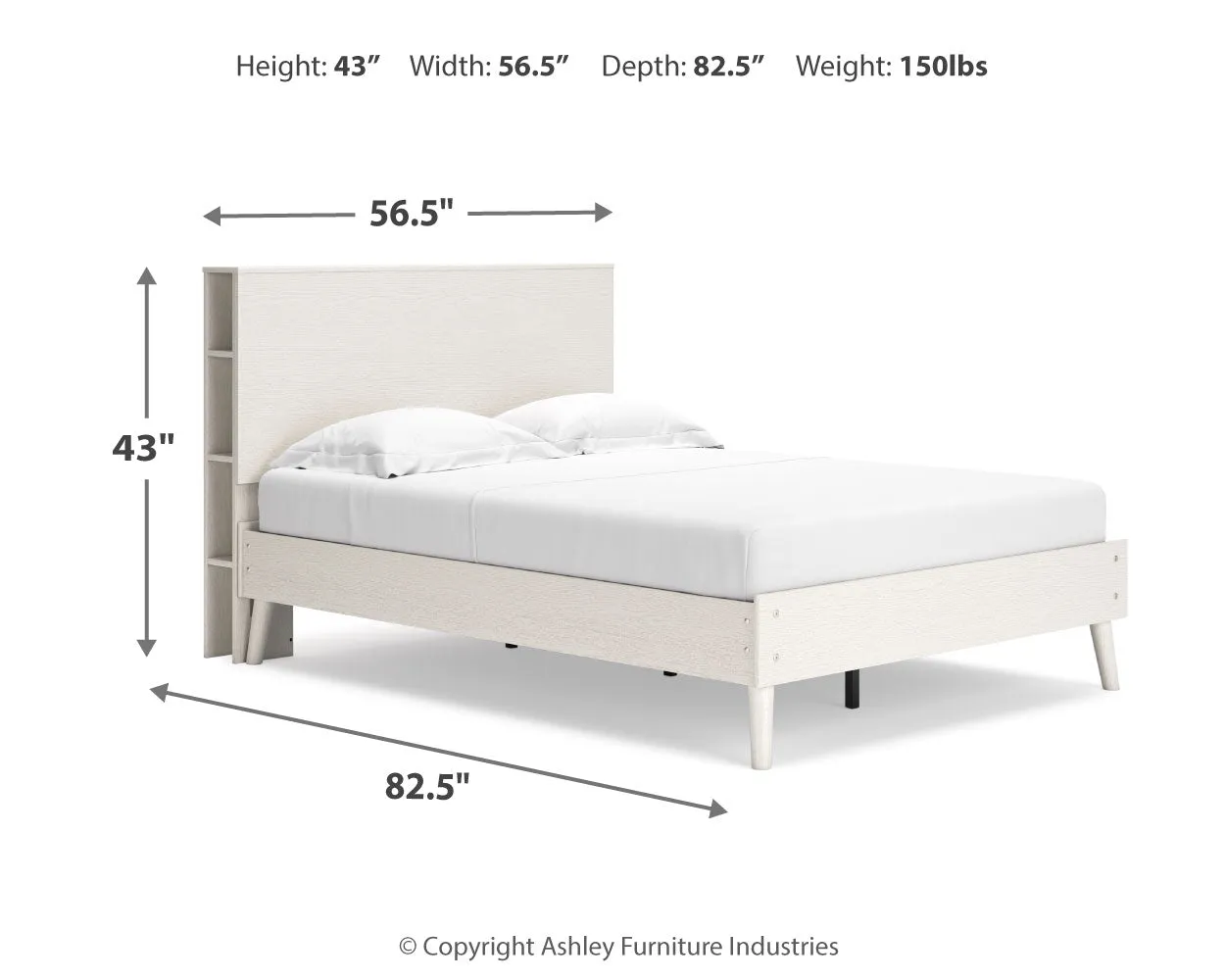 Aprilyn Full Bookcase Bed with Dresser and 2 Nightstands