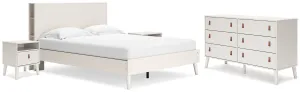 Aprilyn Queen Bookcase Bed with Dresser and 2 Nightstands