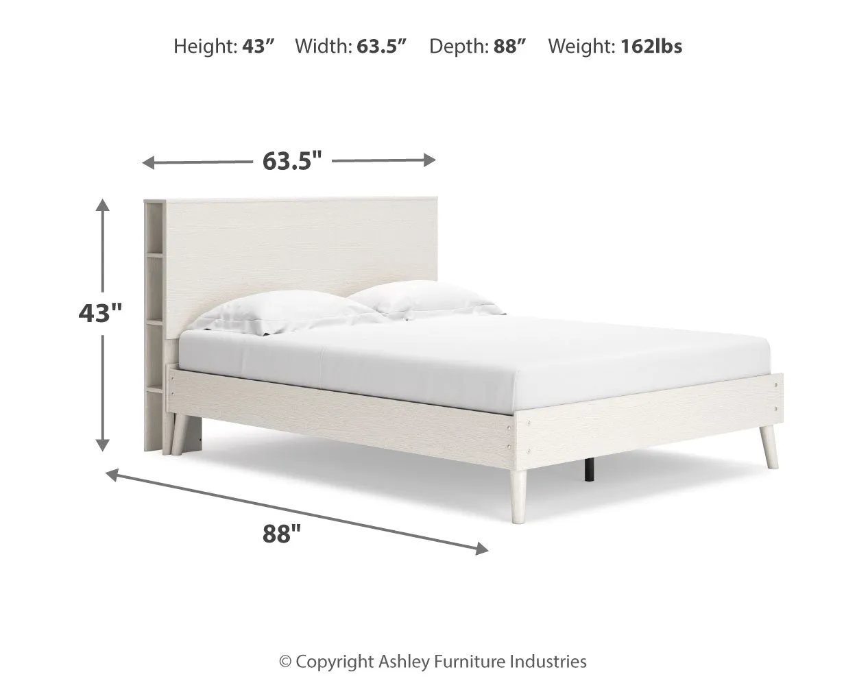 Aprilyn Queen Bookcase Bed with Dresser and 2 Nightstands