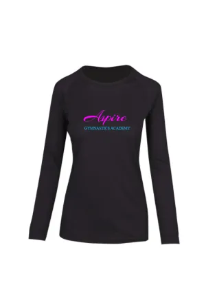 Aspire Long Sleeve Black Tee