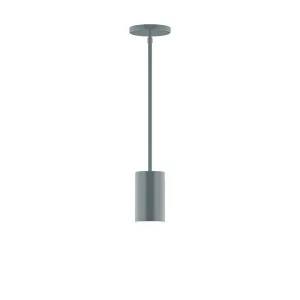 Axis Beam 6" Stem Hung Pendant Light in Slate Gray