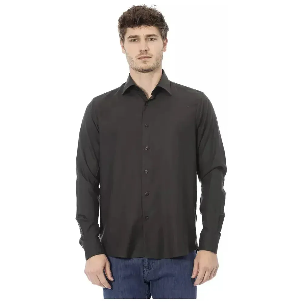 Baldinini Trend Green Cotton Men Shirt