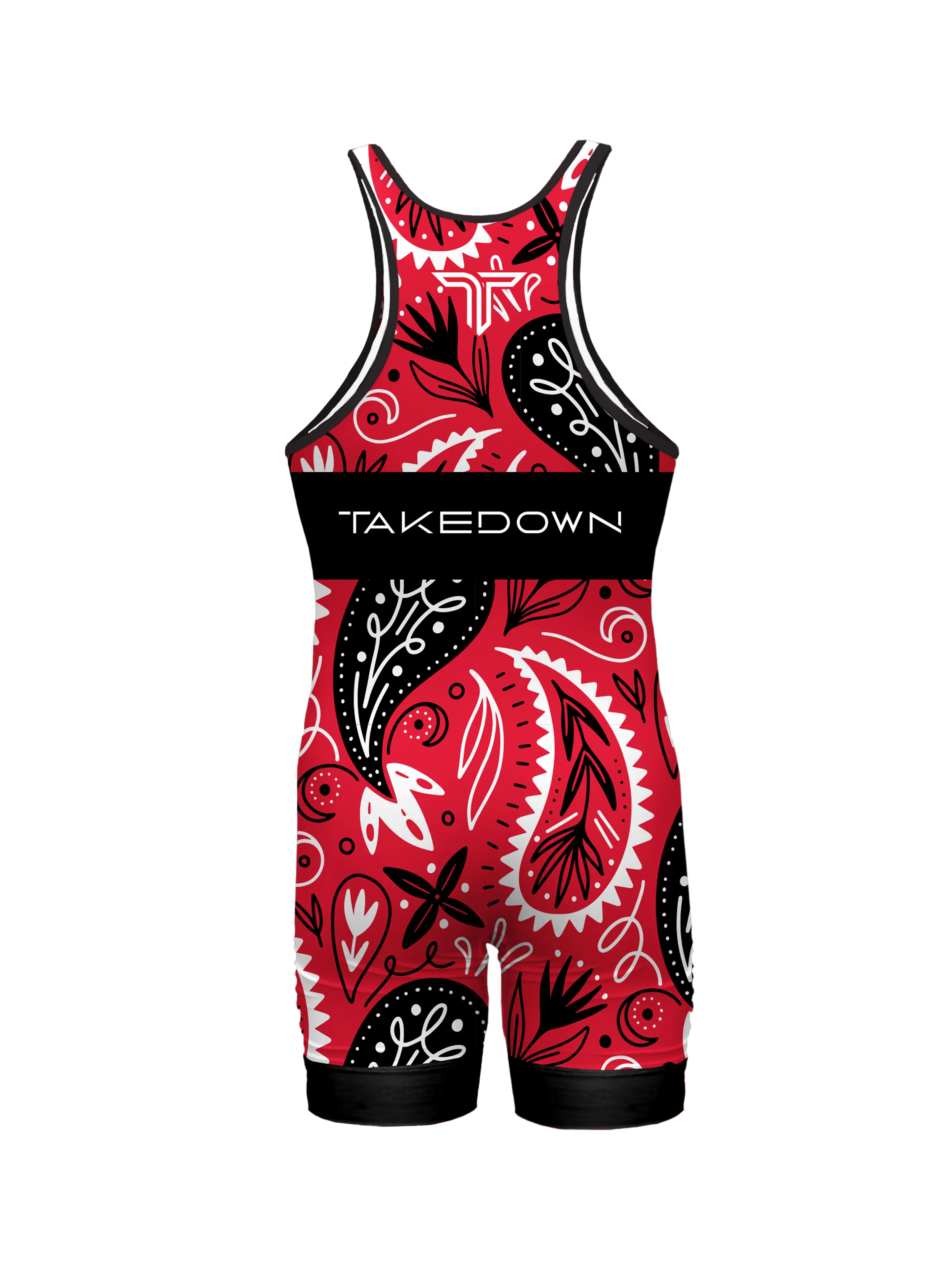 Bandana Wrestling Singlet - Red