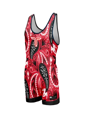 Bandana Wrestling Singlet - Red