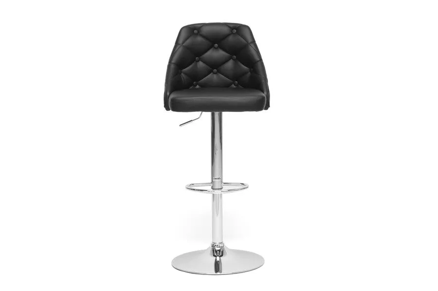 Baxton Studio Salzburg Black Modern Bar Stool