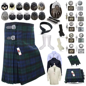 Black Watch Tartan Kilt - Authentic Scottish Ensemble