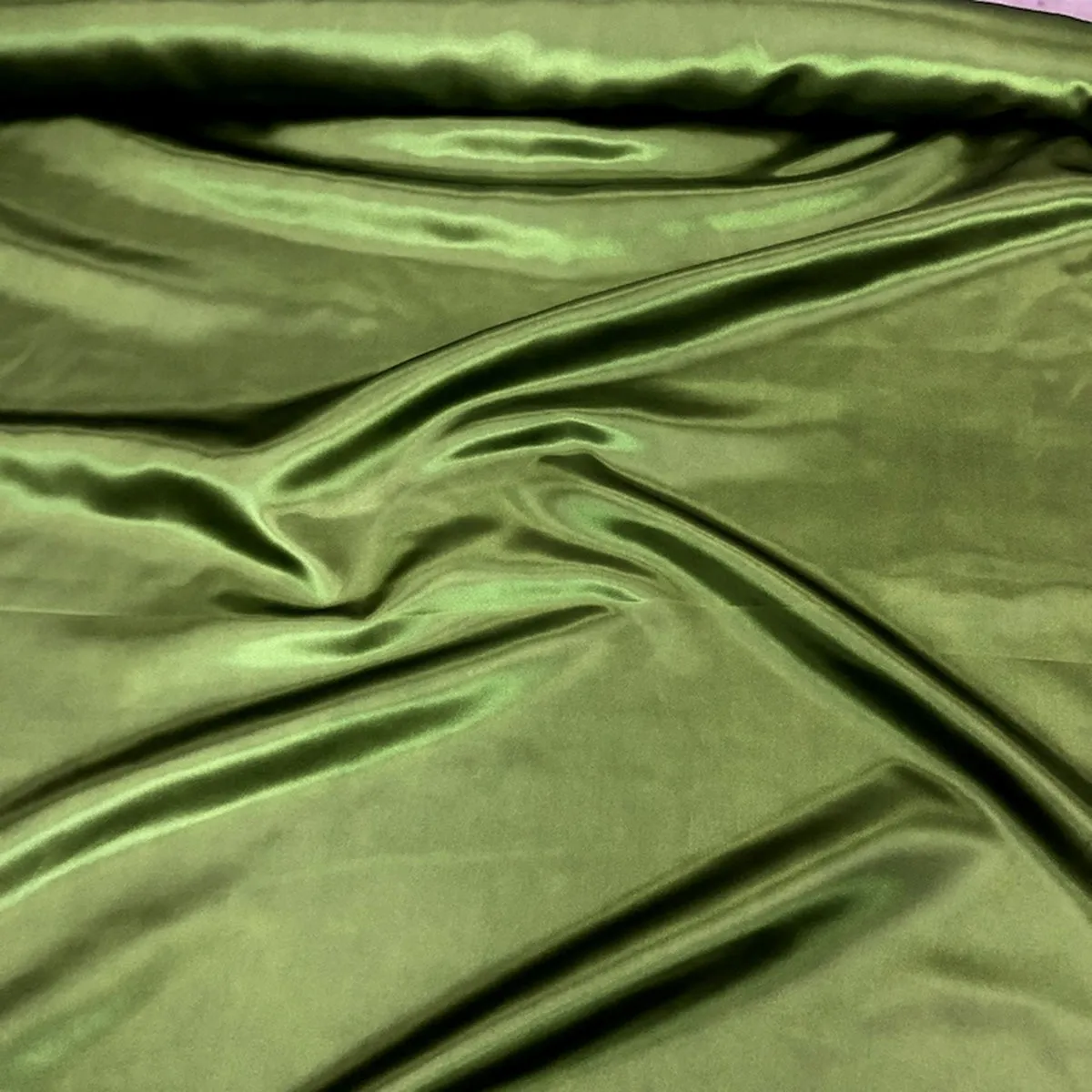 Bridal Satin Table Linen in Dark Olive 553