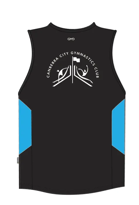 Canberra City Black Singlet