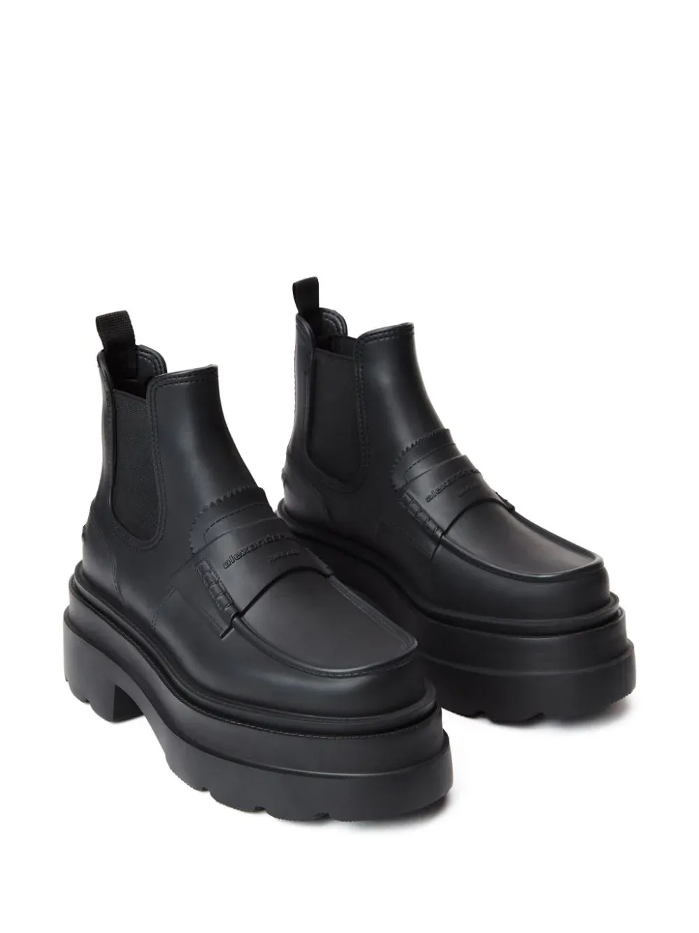 Carter 75mm Ankle Platform Boot In Rubber