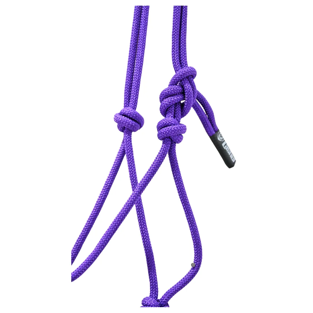 Cashel Braided Rope Nose Halter with Lead Rope - Purple Camo