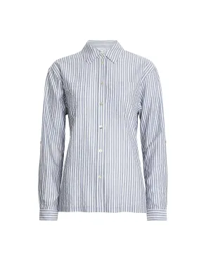 Cotton Rich Striped Relaxed Utility Shirt