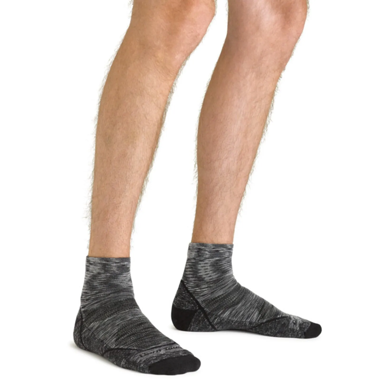 Darn Tough Light Hiker Lightweight Quarter Sock with Cushion (Men) - Space Gray