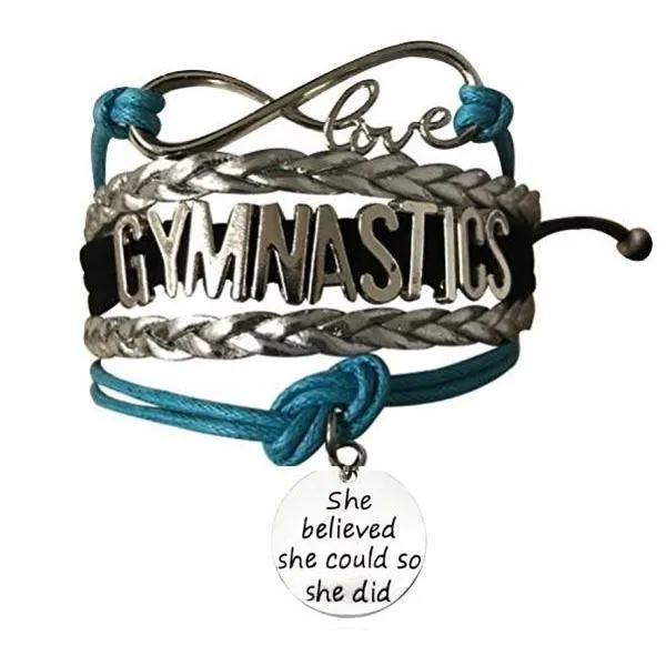 Girls Gymnastics She Could Infinity Bracelet- 13 Colors