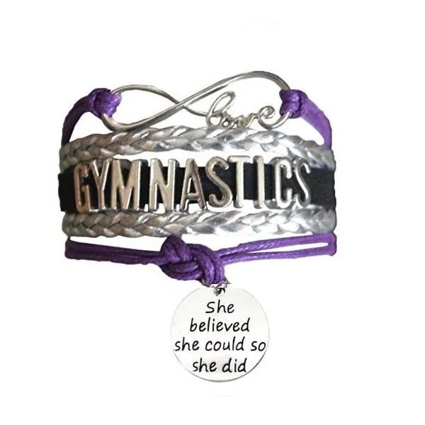 Girls Gymnastics She Could Infinity Bracelet- 13 Colors