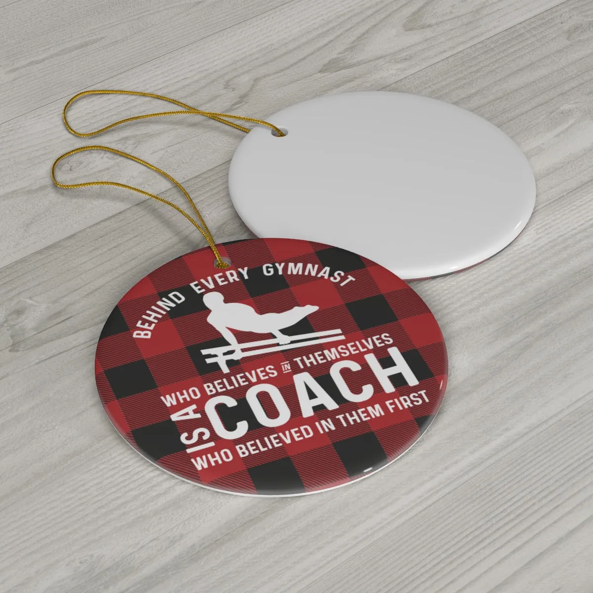 Gymnastics Coach Gift, Gymnastics Ornament, Boys Gymnastics Coach Ceramic Ornamen