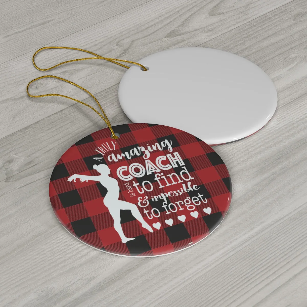 Gymnastics Coach Gift, Gymnastics Ornament, Girls Gymnastics Coach Ceramic Ornament