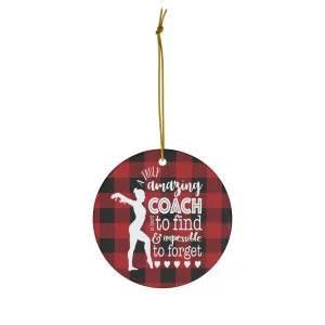 Gymnastics Coach Gift, Gymnastics Ornament, Girls Gymnastics Coach Ceramic Ornament