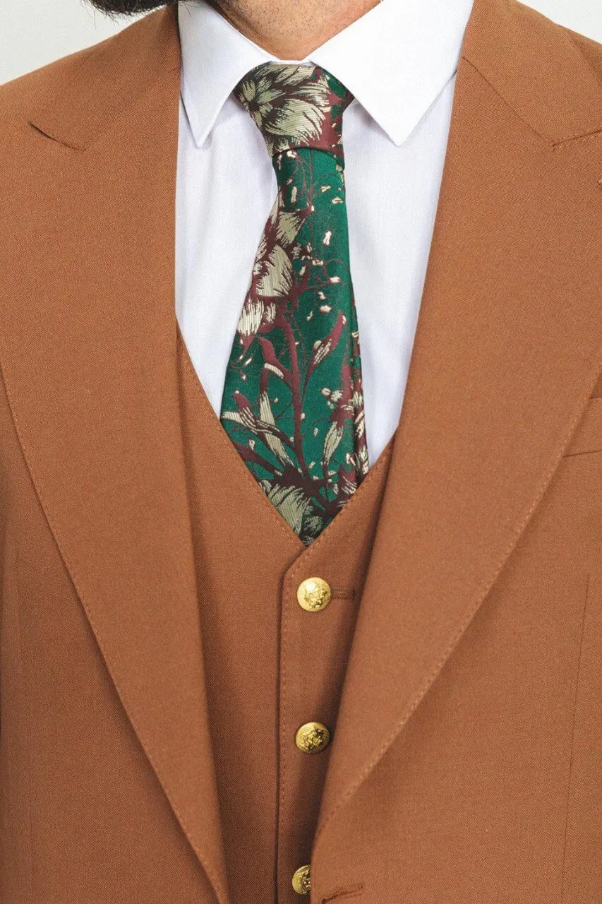 HolloMen's Camel 3-Piece Suit