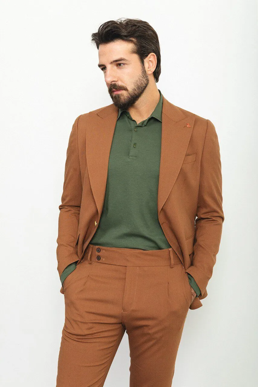 HolloMen's Camel 3-Piece Suit