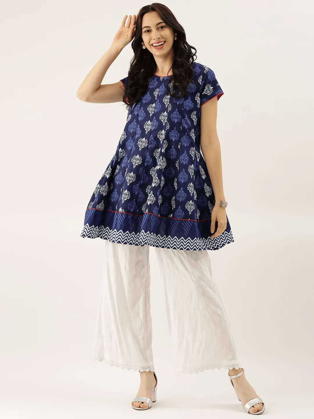 Jashvi Indigo Short Kurti