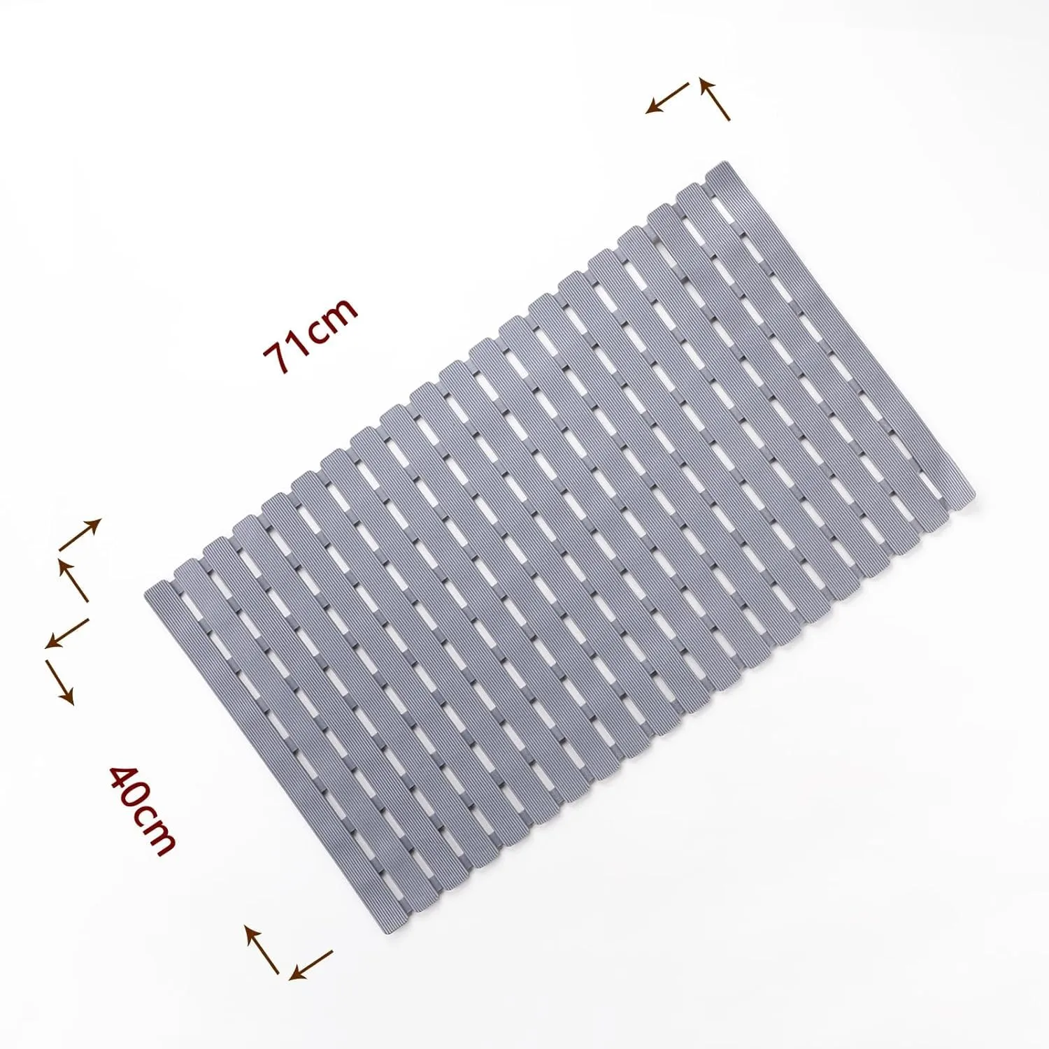 Kuber Industries Bath Mat | PVC Bathroom Mat | Shower Bath Mat | Floor Tub Mat | Bathroom Mud Mat | Anti-Skid Shower Bathroom Mat | JL-01B | Gray