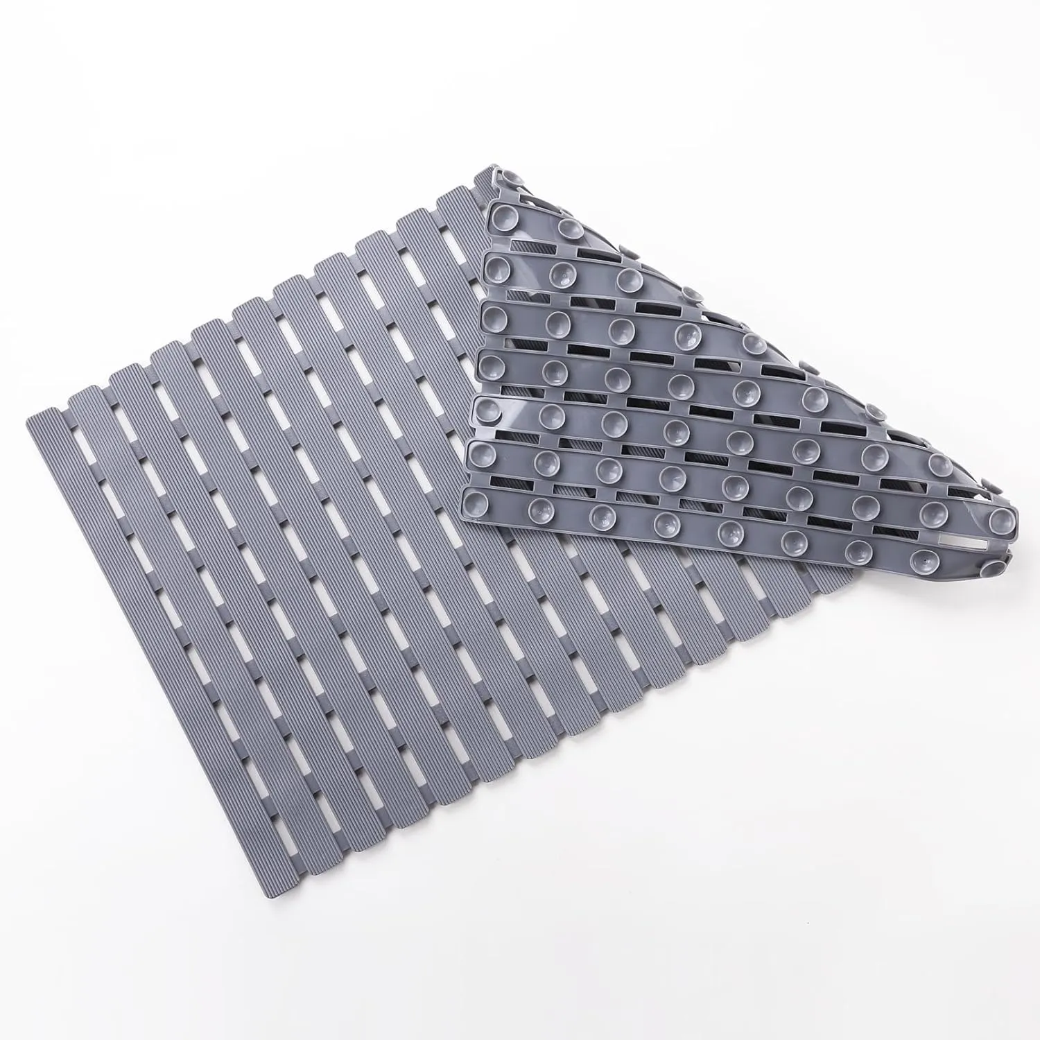 Kuber Industries Bath Mat | PVC Bathroom Mat | Shower Bath Mat | Floor Tub Mat | Bathroom Mud Mat | Anti-Skid Shower Bathroom Mat | JL-01B | Gray