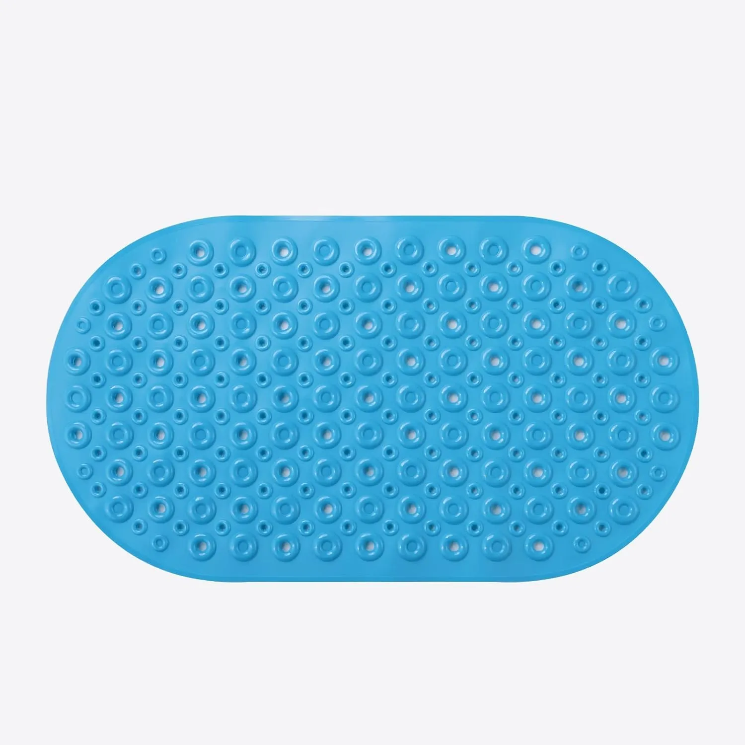 Kuber Industries Bath Mat | PVC Bathroom Mat | Shower Bath Mat | Floor Tub Mat | Bathroom Oval Mud Mat | Anti-Skid Shower Bathroom Mat | Q-02A | Dark Blue