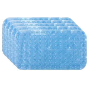 Kuber Industries Bath Mat | PVC Bathroom Mat | Shower Bath Mat | Floor Tub Mat | Foot Massager Mat | Anti-Skid Shower Bathroom Mat | B-01A |Pack of 5| Blue