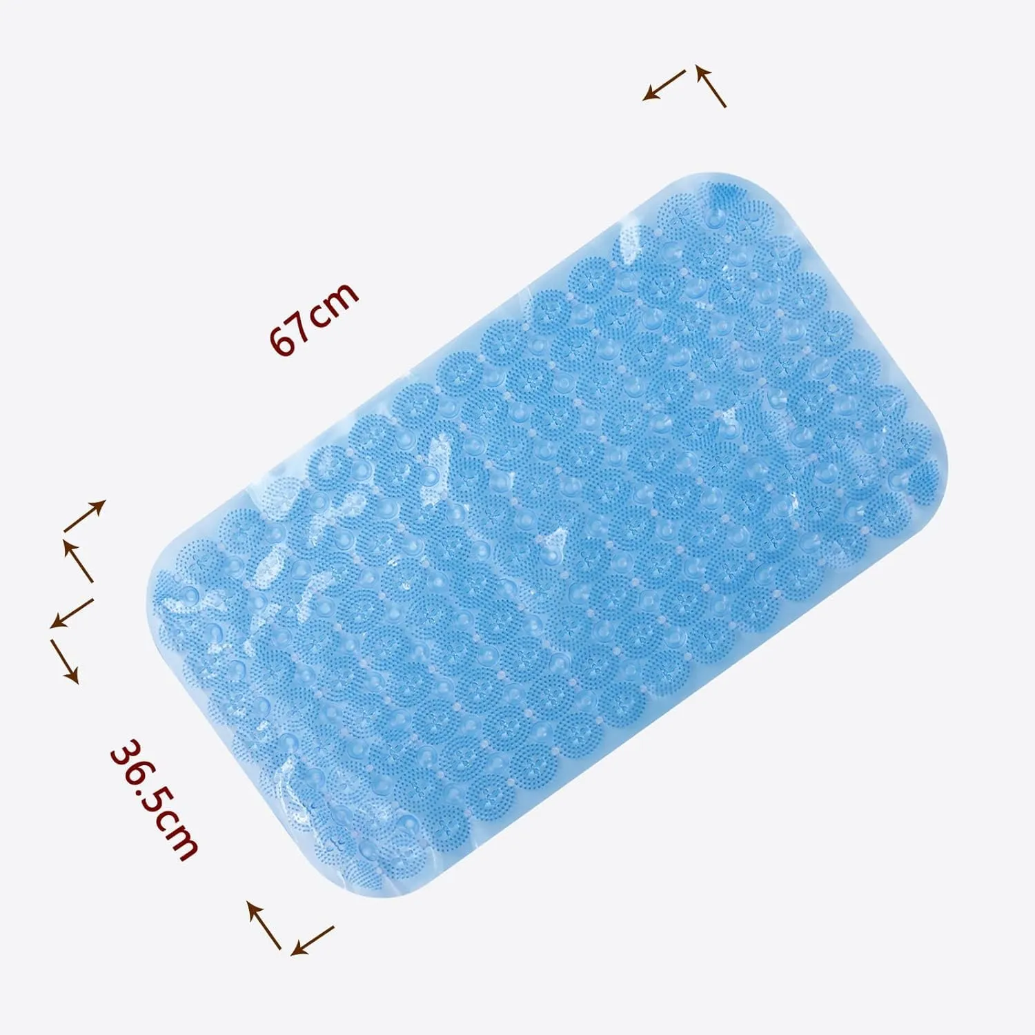 Kuber Industries Bath Mat | PVC Bathroom Mat | Shower Bath Mat | Floor Tub Mat | Foot Massager Mat | Anti-Skid Shower Bathroom Mat | B-01A |Pack of 5| Blue