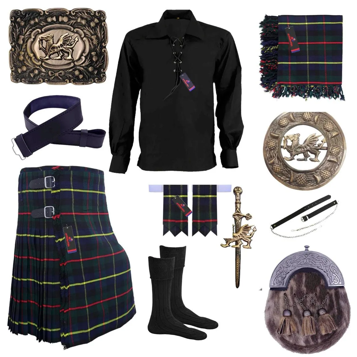 Macleod of Harris Tartan Kilt Outfit - Highland Legacy