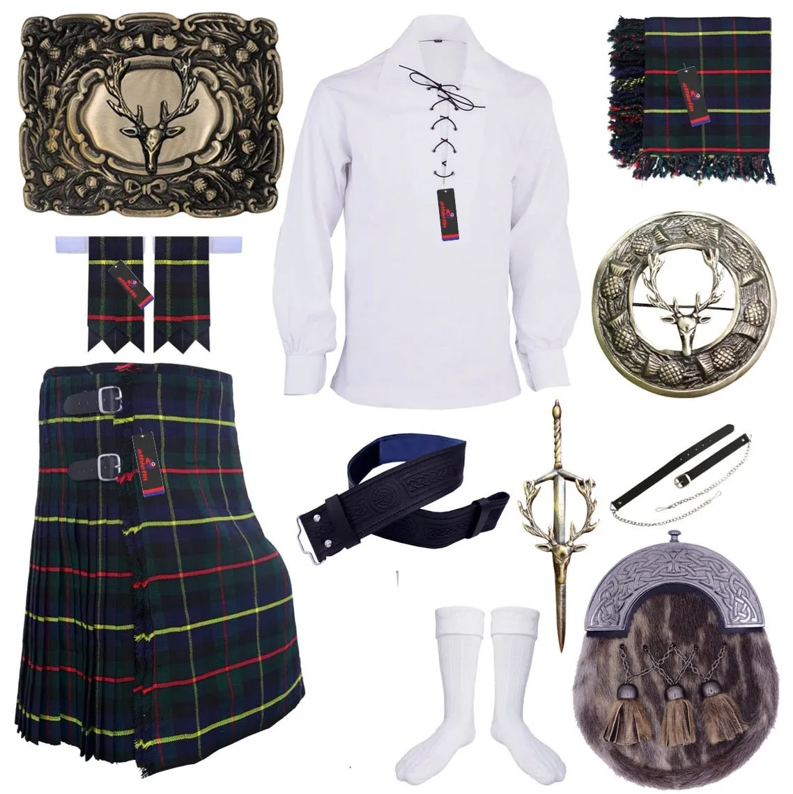 Macleod of Harris Tartan Kilt Outfit - Highland Legacy