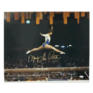 Mary Lou Retton Autographed 16 x 20 Photo USA Olympics Gymnastics Jumping (JSA)