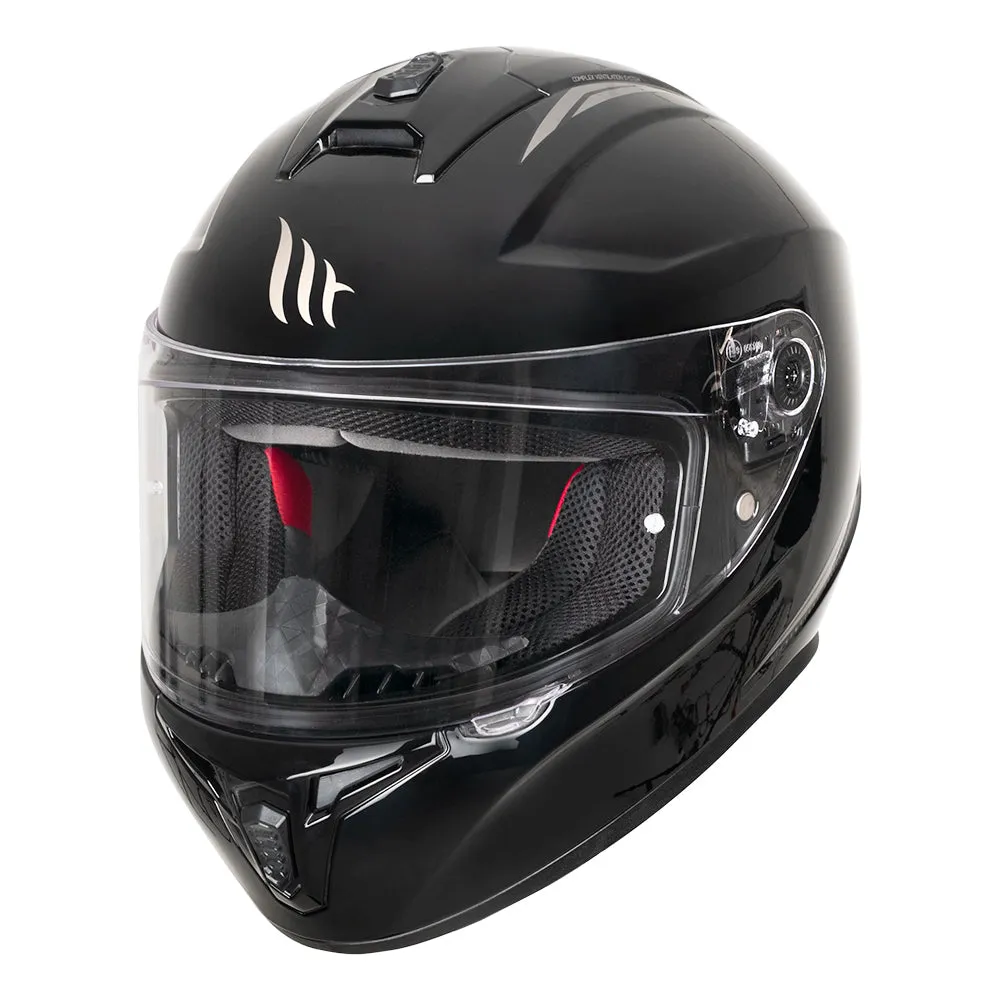 MT Draken Gloss Black DD Chinstrap Stylish Motorcycle Helmet