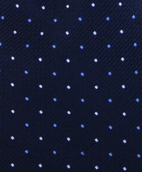 Navy Blue Pin Dots 4" Wide Tie