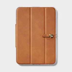 New - Apple iPad Mini Folio Faux Leather Case - heyday Brown