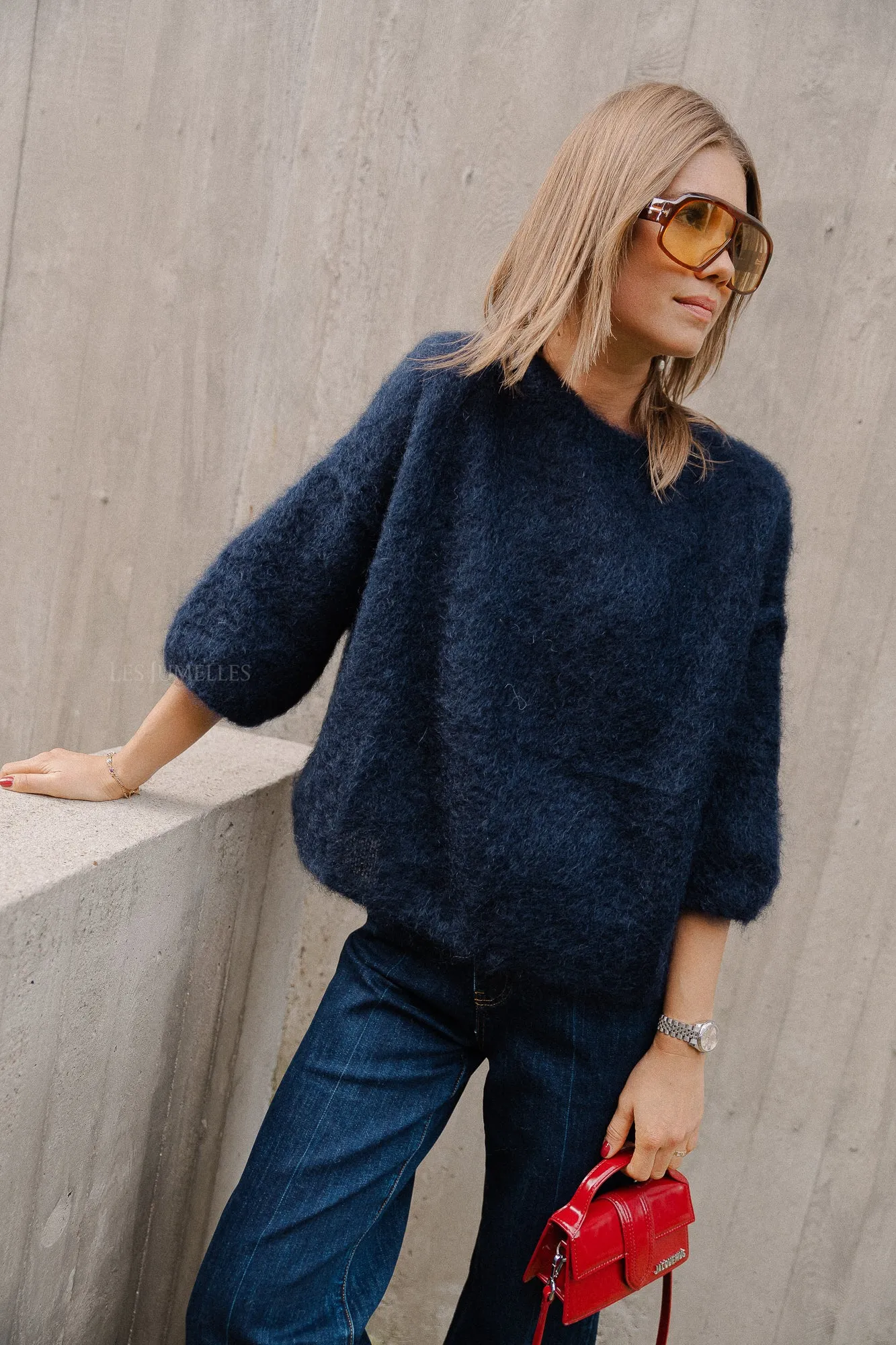 Nova mohair jumper navy