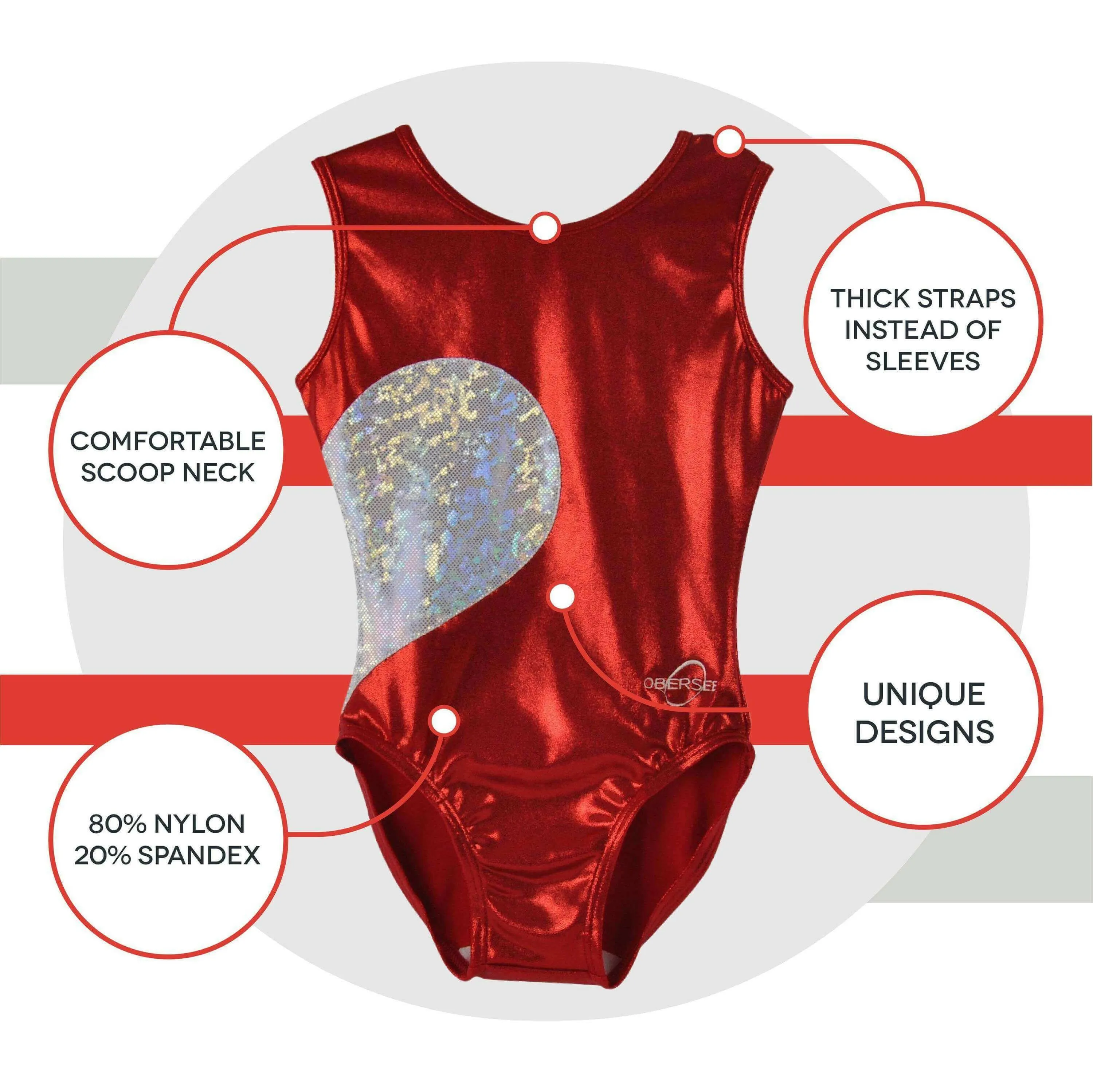 O3GL011 - Obersee Gymnastics Leotard -  | Gymnastics Apparel | Girls'