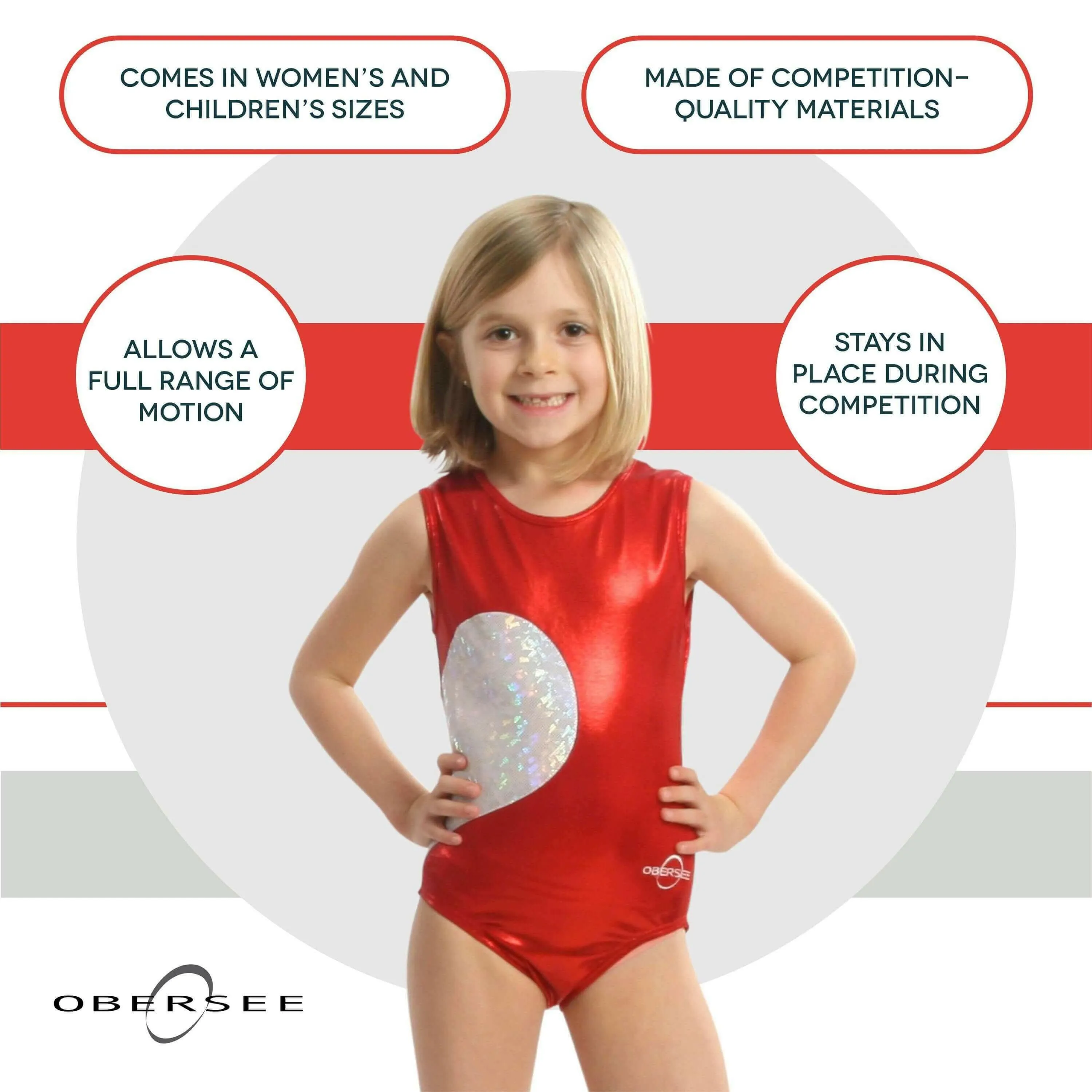 O3GL011 - Obersee Gymnastics Leotard -  | Gymnastics Apparel | Girls'