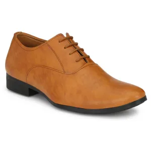 Premium Oxford Napa Leather Tan Brown Lace Ups Office Party Wear Formal Shoes