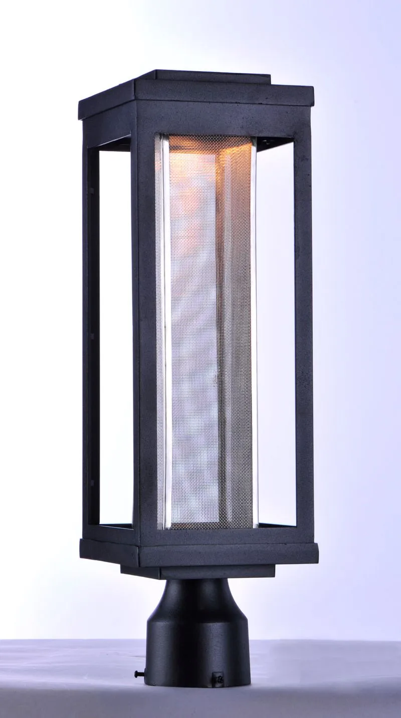 Salon 19.5" Black Deck Post Light