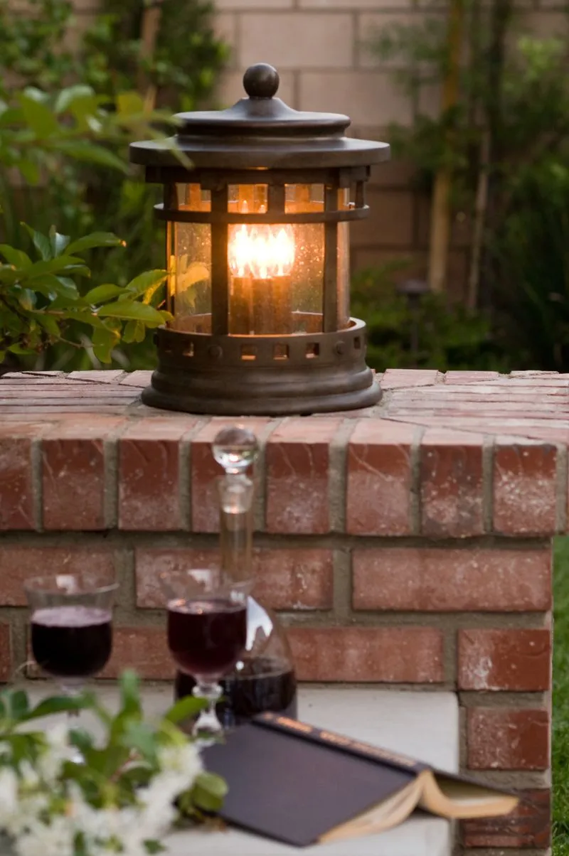 Santa Barbara VX 15" Sienna Outdoor Deck Lantern