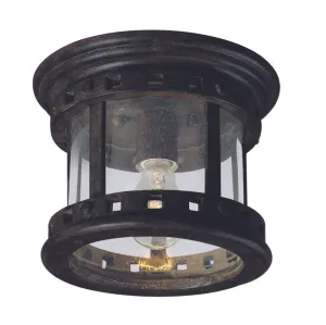 Santa Barbara VX 7" Single Light Outdoor Flush Mount in Sienna