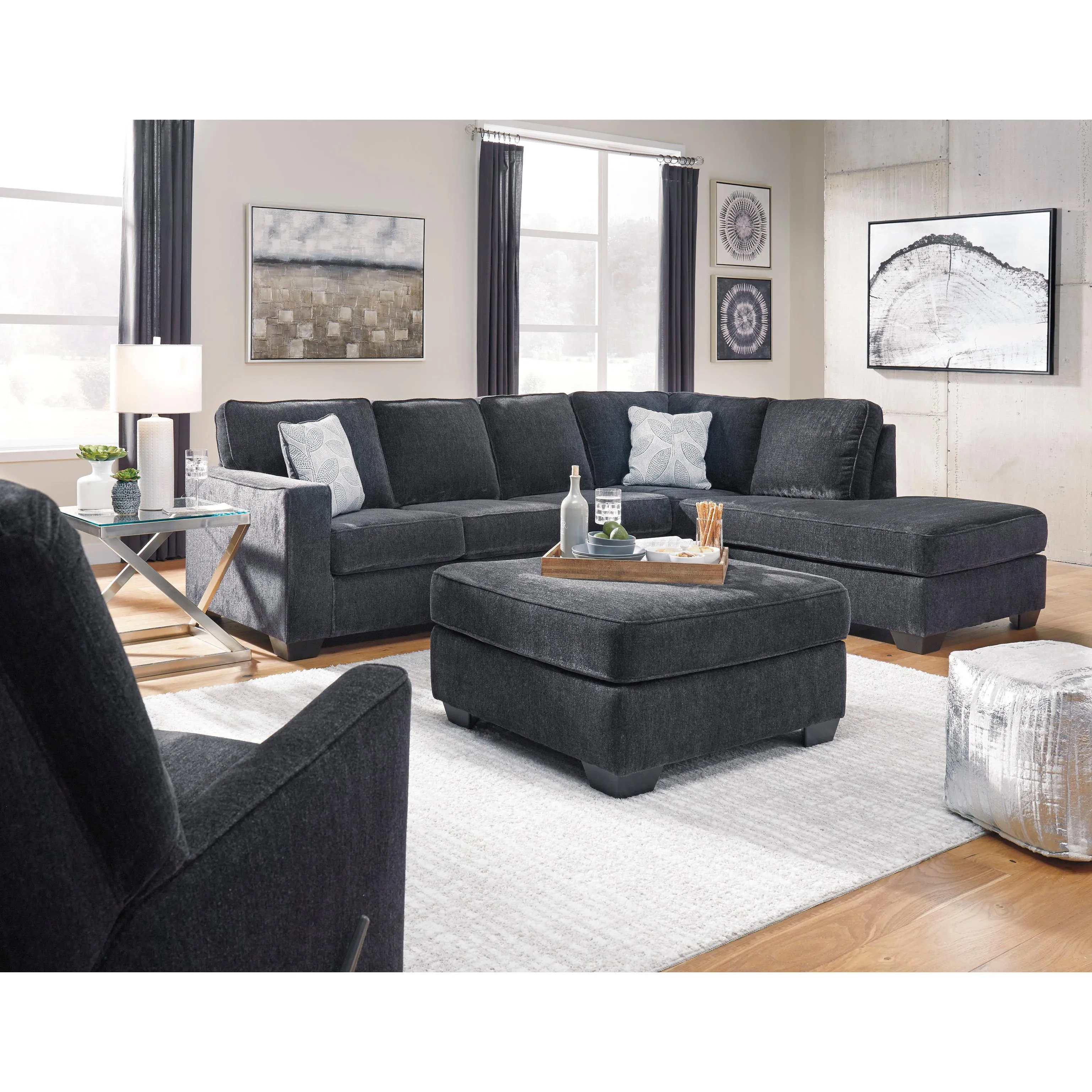 Signature Design by Ashley Altari Fabric Full Sleeper Sectional 8721310/8721317