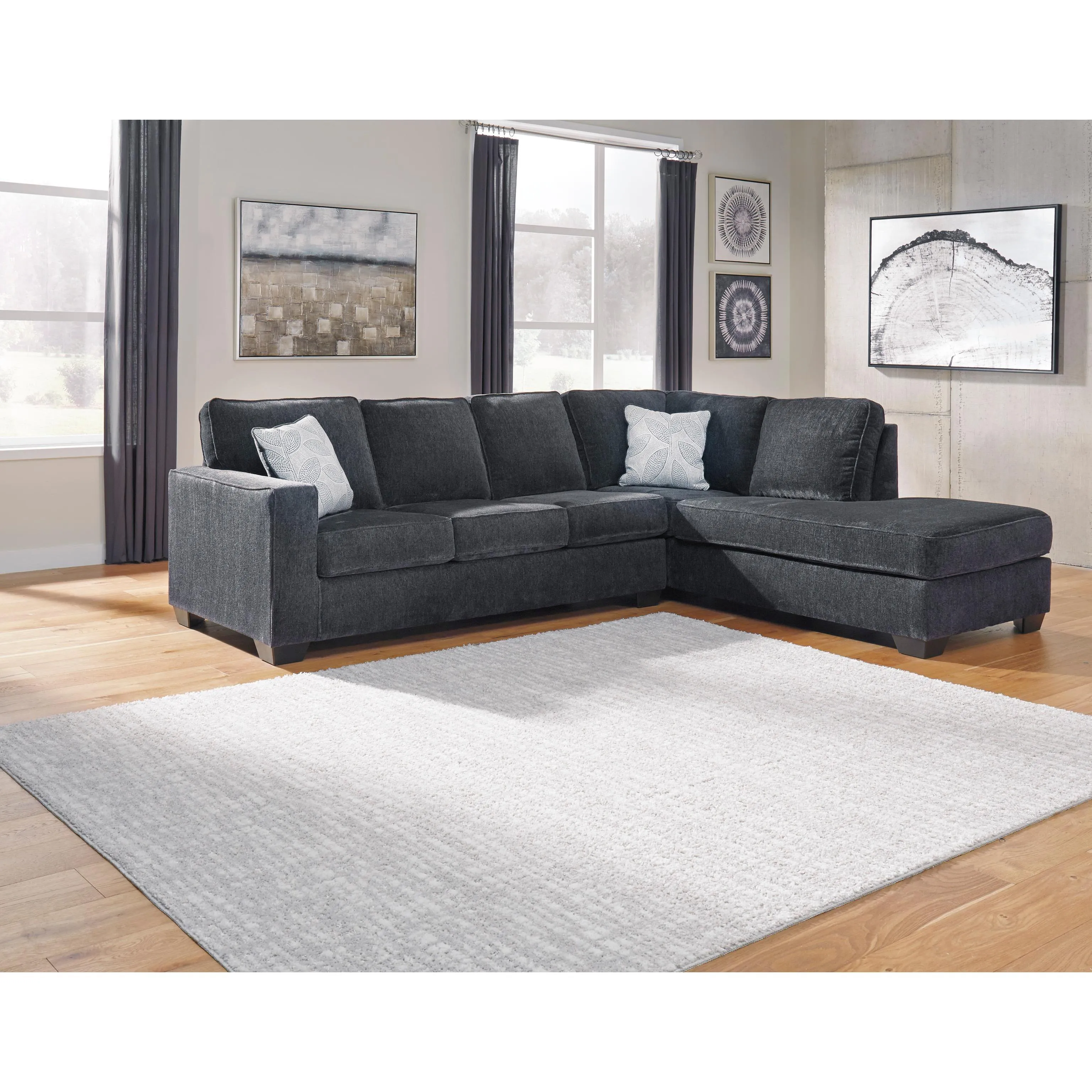 Signature Design by Ashley Altari Fabric Full Sleeper Sectional 8721310/8721317